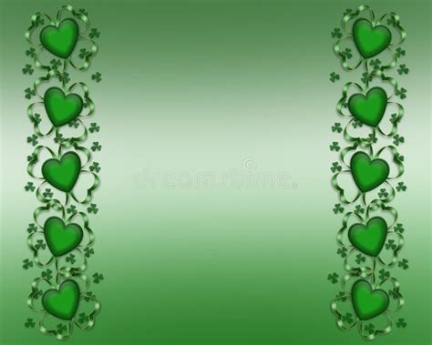 St Patricks Day Border Shamrocks Stock Illustration Illustration Of