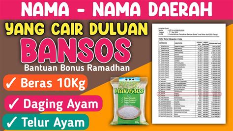 Resmi Diumumkan Inilah Nama Nama Daerah Yang Cair Duluan Untuk