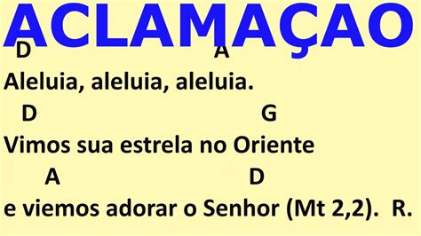 Aclama O Ao Evangelho Dia Vimos Sua Estrela No Oriente E