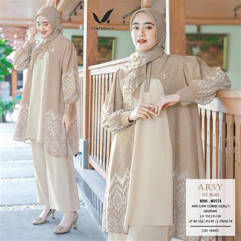 Jual Vente Daily Setelan One Set Wanita Kekinian Ootd Outfit Kondangan