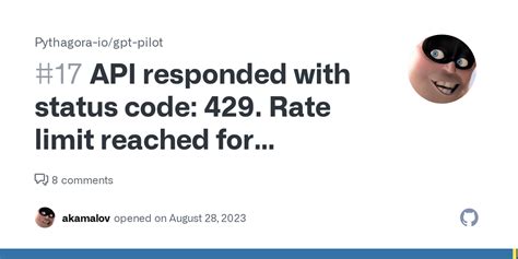 Api Responded With Status Code Rate Limit Reached For Ktpm