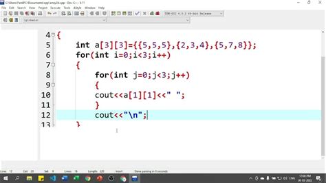 Two Dimensional Array 2d Array With Program Example C Programming