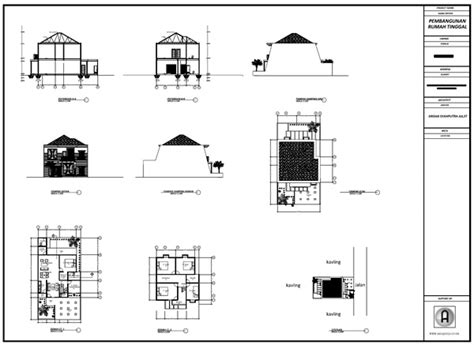 Contoh Gambar Kerja Format Kertas Ukuran A0 dan Download File PDF ...