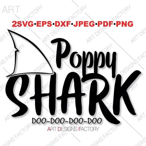 Poppyshark Svg Poppy Svg Do Do Do Do Svg Shark Poppy Svg Etsy Nederland