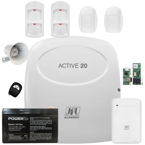 Kit Alarme Active Ethernet Gprs E Sensores Idx E Ird