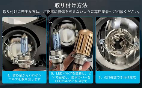 Amazon Futwod H4 バイク ヘッドライト LED 高輝度 COB バイク用ヘッドライト ホワイト 青いイカリング付き 一体型