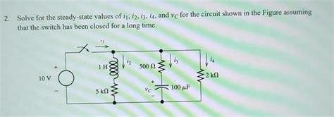 Solved Solve For The Steady State Values Of I1 I2 I3 I4 And Chegg