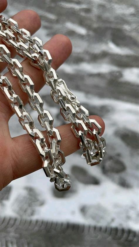 Цепь мужская якорная с гранями 93 гр, серебро 925 на заказ в интернет ...