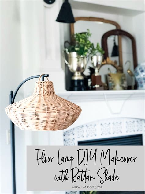 Floor Lamp DIY Makeover with Rattan Shade | H. Prall | Interior Design