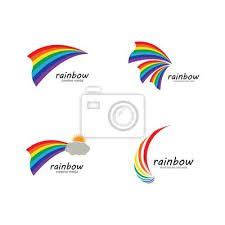rainbow logo template vector icon illustration design quadri