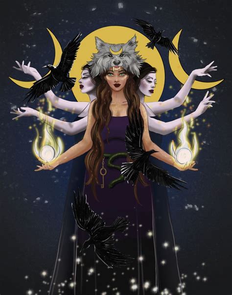 Hecate Goddess Art Print By Jenny Lea Creative X Small Hecate