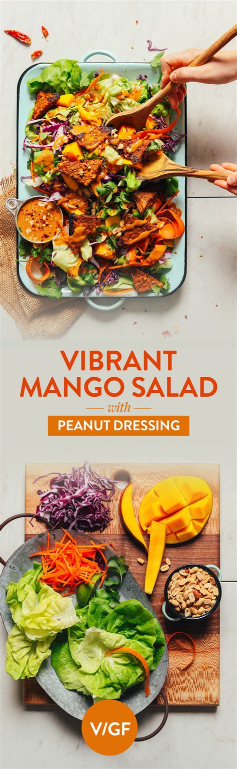 Vibrant Mango Salad With Peanut Dressing Minimalist Baker Recipes