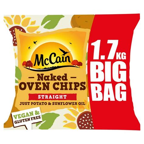 McCain Naked Oven Chips Straight 1 7kg 3 Compare Prices