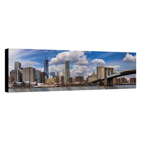 Stampa Su Tela Skyline New York Di Giorno 180x64 Cm Leroy Merlin