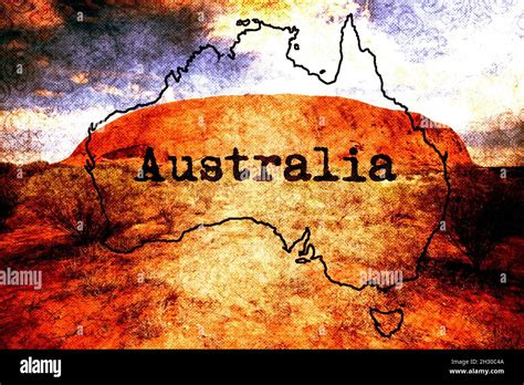 map  australia stock photo alamy