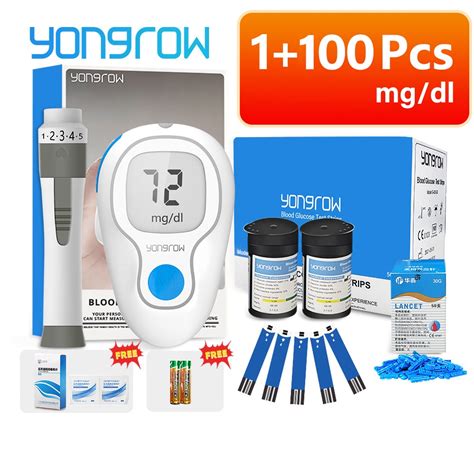 Yongrow Blood Sugar Test Kit Glucose Monitor Glucometer Complete Set