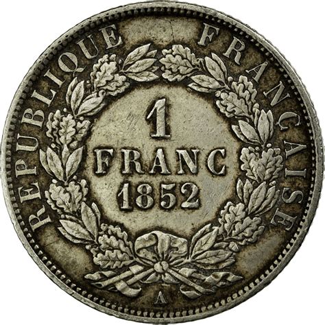 Coin France Napoleon III Napoléon III Franc 1852 Paris