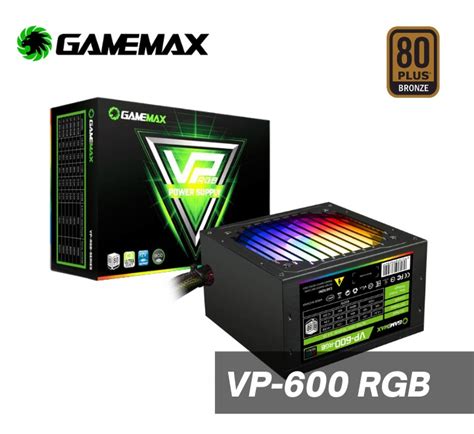 Gamemax 600w Rgb 80 Plus Bronze VP 600 RGB Fuente De Poder