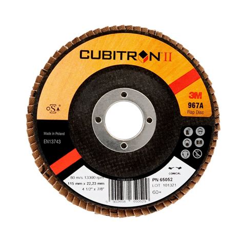 Disque abrasif à lamelles 3M Cubitron II 967A 115x22 mm Grain 60