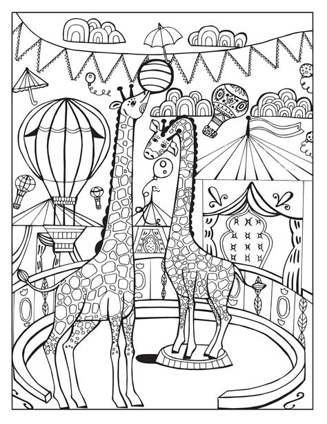 A Day At The Circus Coloring Page On Behance Color Pages Pinterest