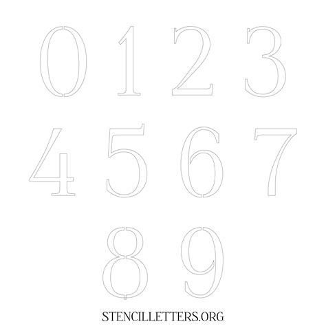 Free Printable Numbers Stencils Design Style 14 Elegant - Stencil
