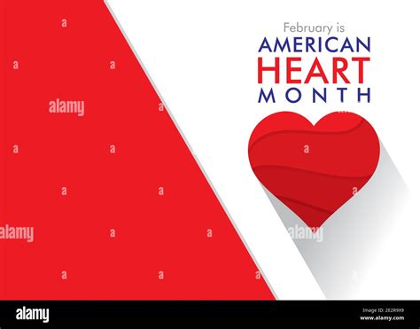 vector illustration of february is american heart month concept design ...