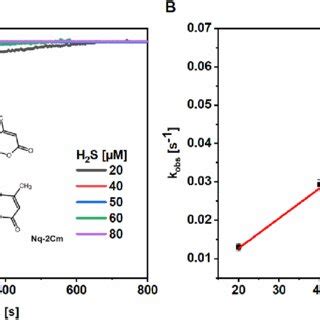 A The Time Dependent Fluorescence Intensity At Nm For Nq Cm