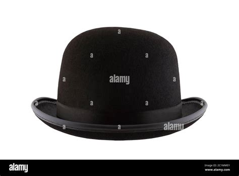 Black bowler hat isolated on white background Stock Photo - Alamy