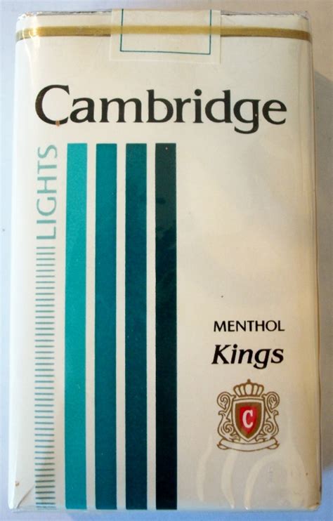 Cambridge Lights Menthol Kings Vintage American Cigarette Pack