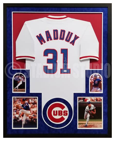 Greg Maddux Autographed Framed Cubs White Jersey The Stadium Studio