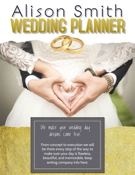 Wedding Event Planner Flyer Template Postermywall