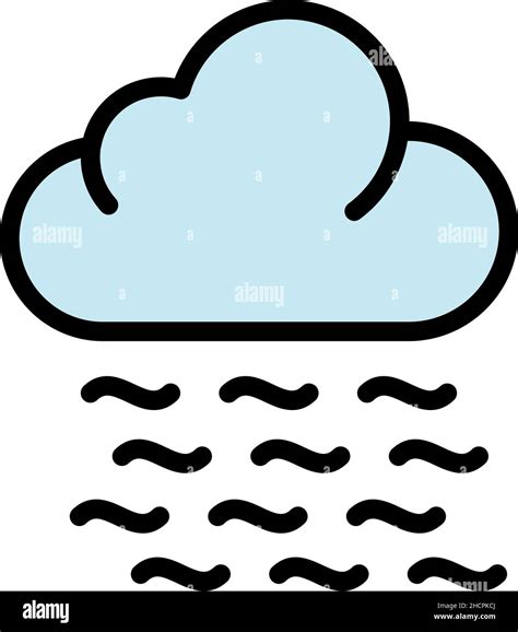 Foggy Weather Icon Outline Foggy Weather Vector Icon Color Flat