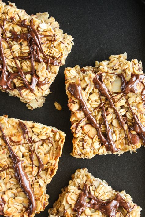 Peanut Butter Banana Granola Bars Vegan GF The Desserted Girl