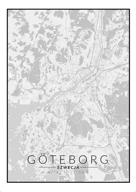 Galeria Plakatu Goteborg mapa czarno biała 29 7x42 cm Galeria