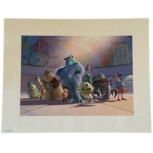 Disney Art Disneys Pixar Monsters Inc Exclusive Lithograph