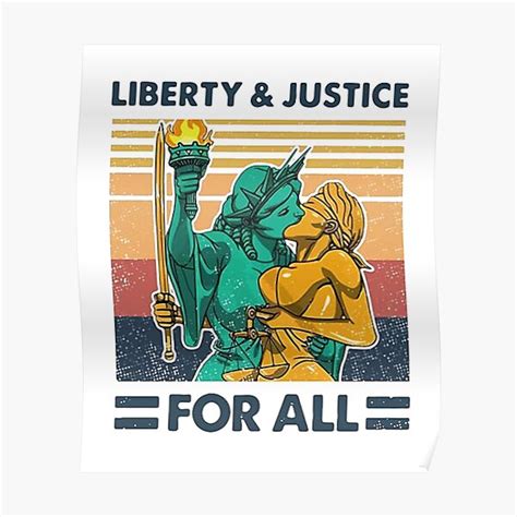 Liberty And Justice For All Vintage Poster For Sale By Rebeccabai442 Redbubble