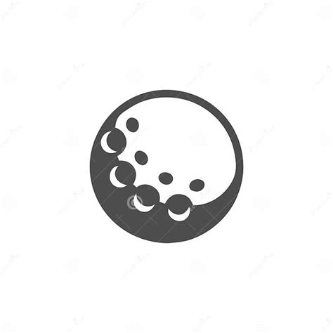 Golf Ball Black And White Icon Symbol Object Sport Illustration Stock