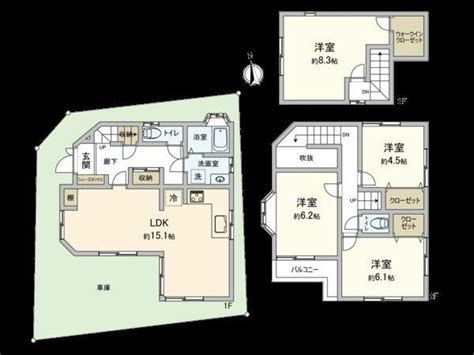 【アットホーム】中野区 野方5丁目 （野方駅 ） 3階建 4ldk 1002442791 中野区の中古一戸建て（提供元：三井のリハウス中野