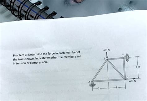 VIDEO Solution Problem 3 Determine The Force In Each Member Of The