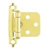 Liberty Polished Brass Self Closing Overlay Cabinet Hinge Pair