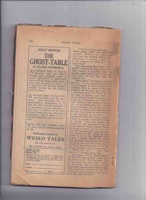 Weird Tales Magazine Pulp Volume 11 Xi 1 January 1928