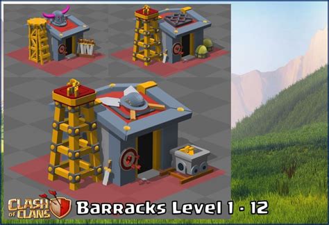 Clash Of Clans Barracks Level 1 12 3d Models 3d Model Obj Mtl