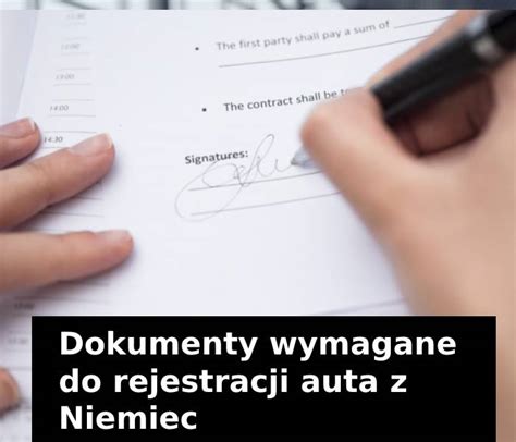 Rejestracja samochodu z Niemiec Jakie dokumenty są wymagane