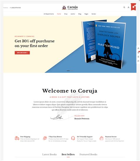 Book Store Bootstrap Template Pulp