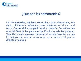 Cl Nica Internacional Hemorroides S Ntomas Causas Y Tratamiento Ppt