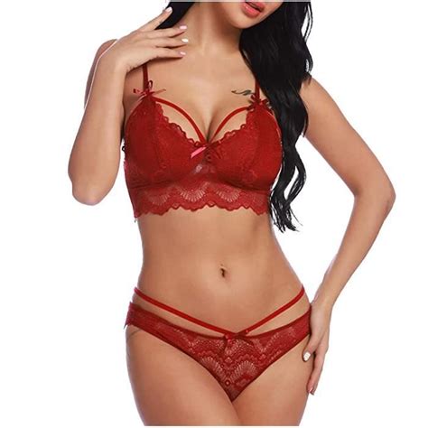 Lingerie Femmes élégantes mode lingerie sexy dentelle gaze sous