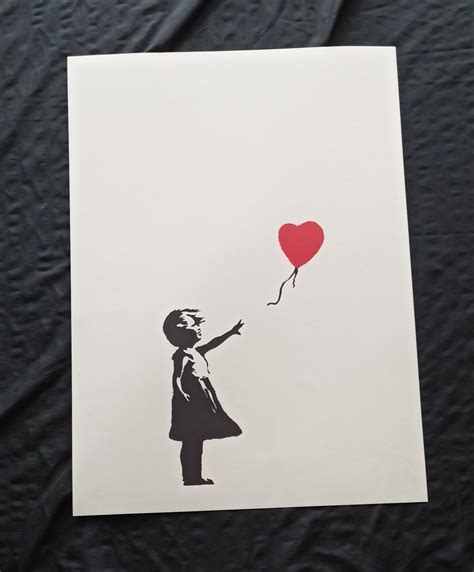 Yahooオークション レア Banksy Girl With Red Balloon Wcp バンク