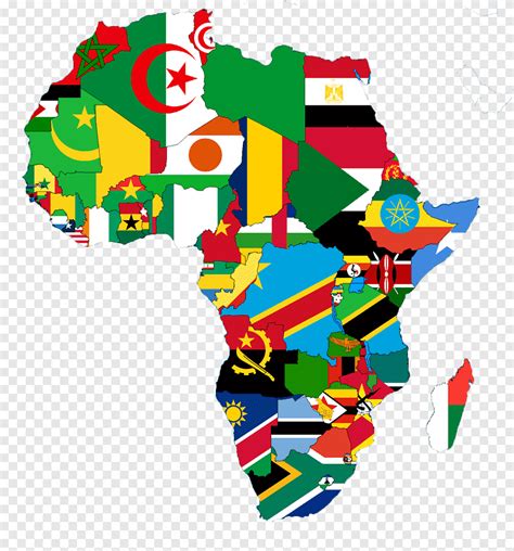 Multicolored Map Africa World Map Flags Of The World Africa Flag