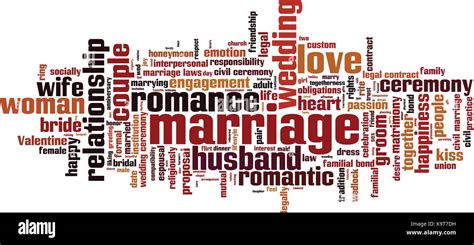 Marriage Word Cloud Concept Vector Illustration Stock Vector Image