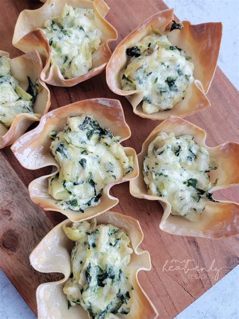 Spinach Artichoke Wonton Cups Recipes Appetizers And Snacks Recipes